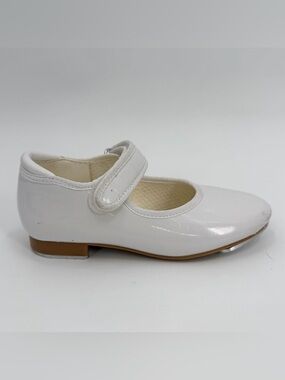 Tap Shoes Little Girl Size 9C White Patent Dance Shoes Strap Mary Jane